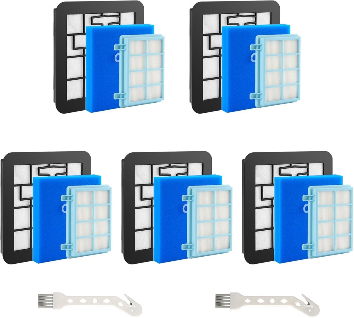 Stofzuigerfilter voor Philips FC9332/09, FC8010/02, FC9555, FC9550, FC9334, FC9333, FC9331, FC933,5 stuks - ShopVlot
