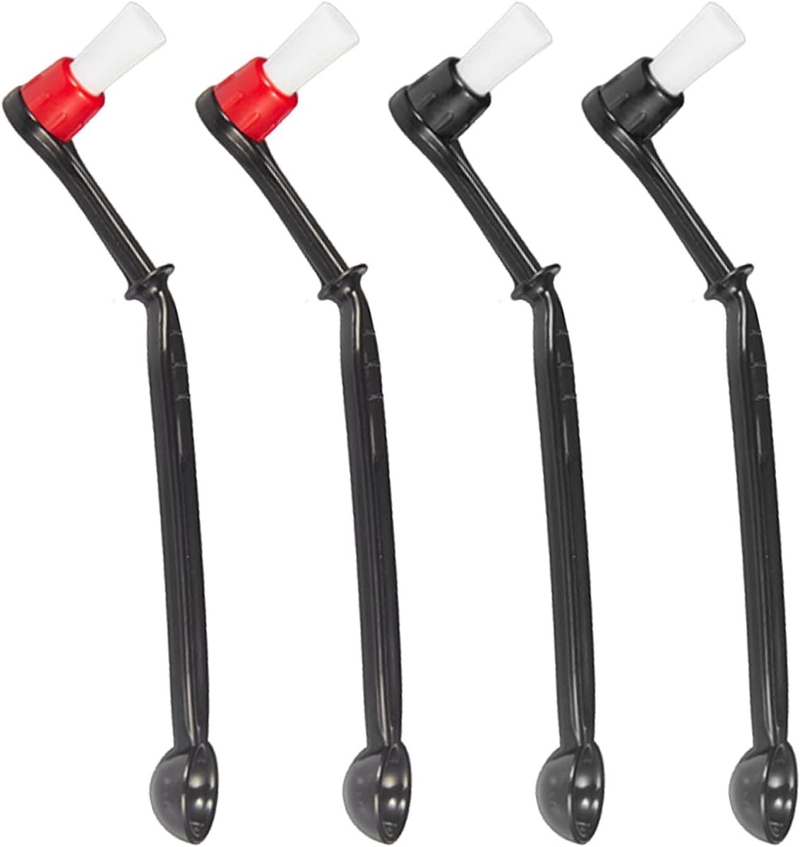 4 Pcs Long Handle Coffee Machine Brushes, Multifunctional Elbow Cleaning Brushes, Replaceable Rinse Brushes - ShopVlot