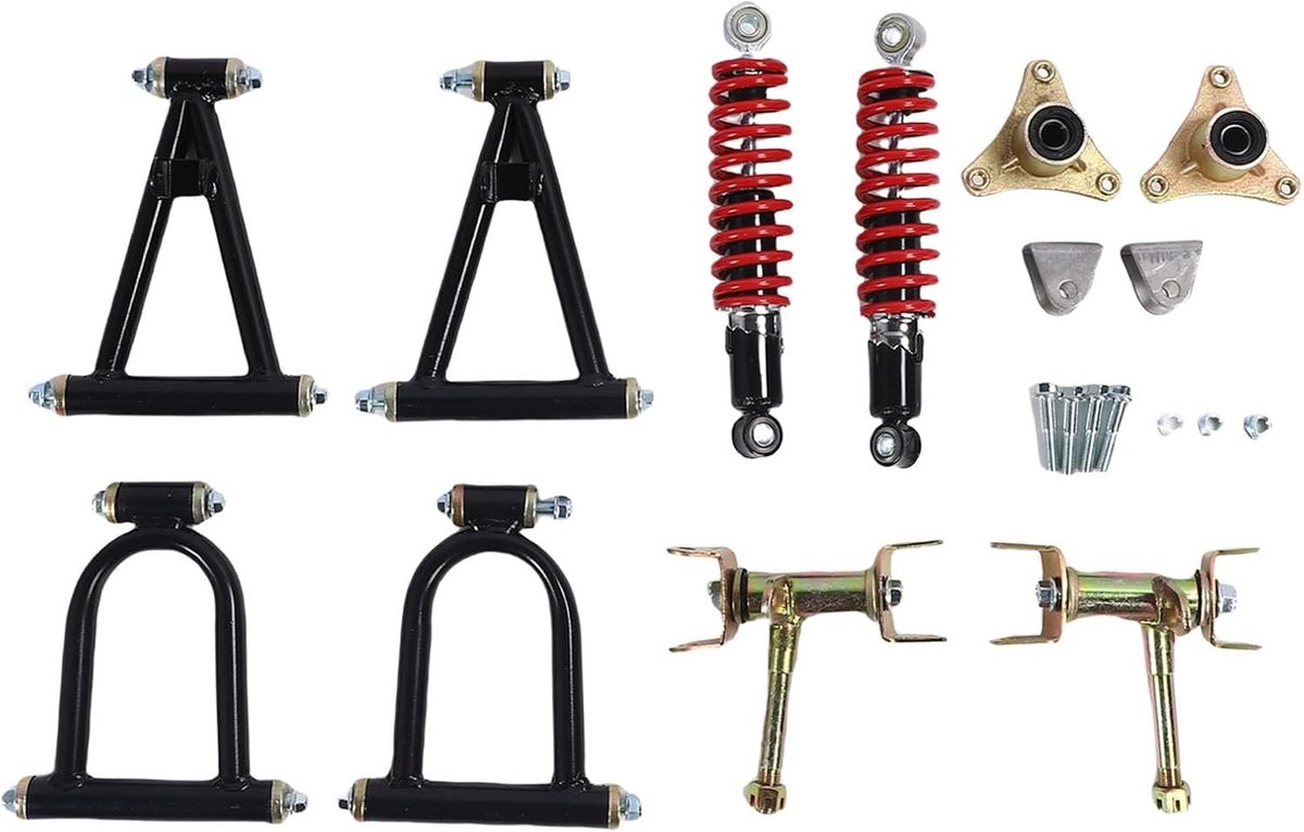 Verbeterde Voorvering Arm Kit voor ATV Quad en Go Kart - Verhoogde Stabiliteit, Comfort en Duurzaamheid met Swingarm en Schokdempers