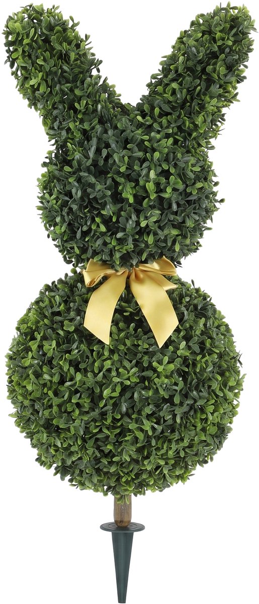 HOMCOM Kunstmatige Buxus-PE, Metaal-28L x 28B x 83H cm-Groen