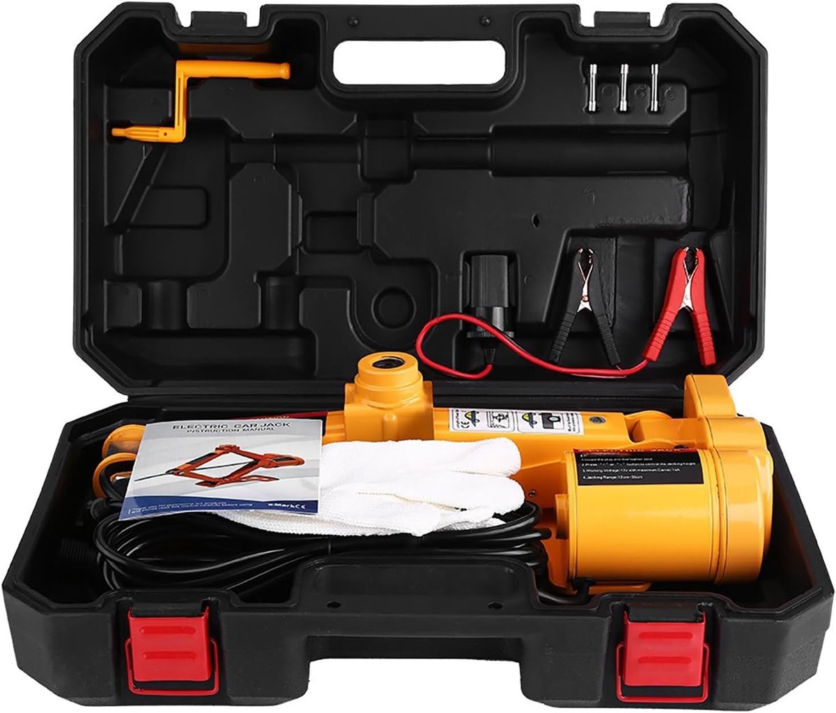 Elektrische Krik 3T 12V DC met Schaarmechanisme voor Auto, Elektrisch Hefapparaat voor Bandenwissel en Auto Ondersteuning