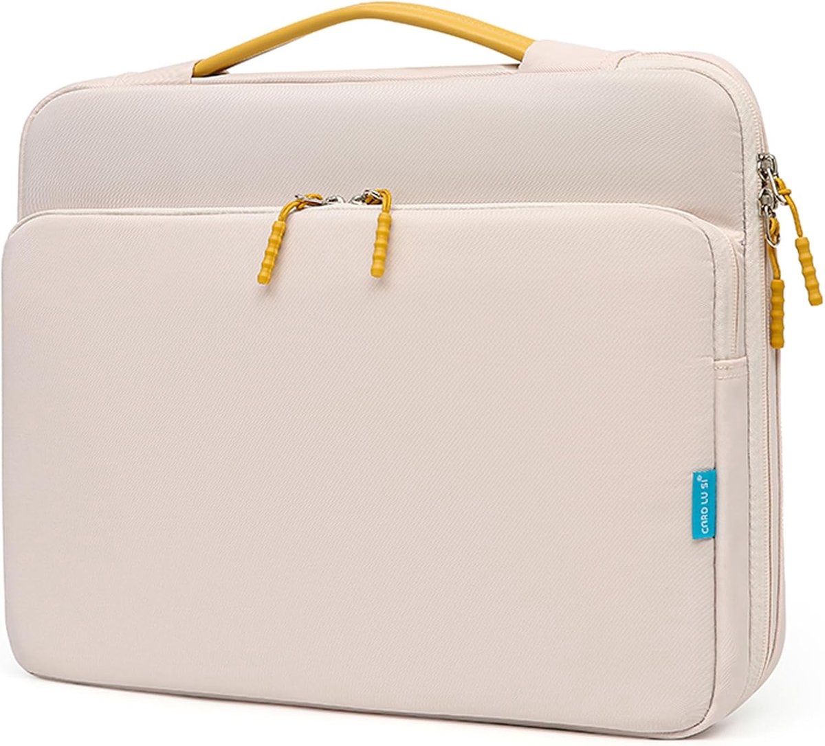 Waterdichte Laptop Sleeve voor 13-14 Inch Laptops, Beschermende Tas met Handvat, Geschikt voor MacBook, HP, Dell, Lenovo en Asus Notebooks (Wit)