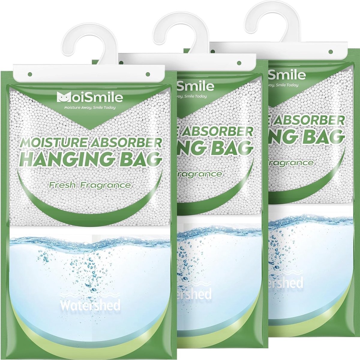 Vochtabsorberende geurabsorberende zakjes, 500 ml, 3 stuks voor een frisse en droge ruimte