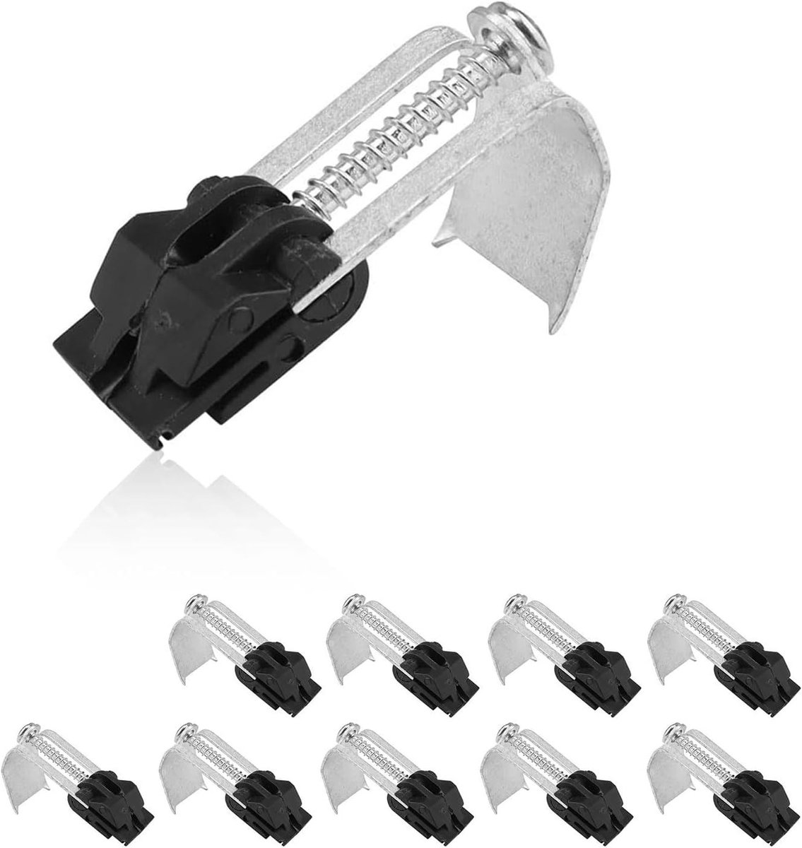 Onderbouw spoelbakclips voor bevestiging, 10 stuks, verstelbare hoek, robuust en duurzaam, ideaal voor keuken, badkamer en wasruimtes