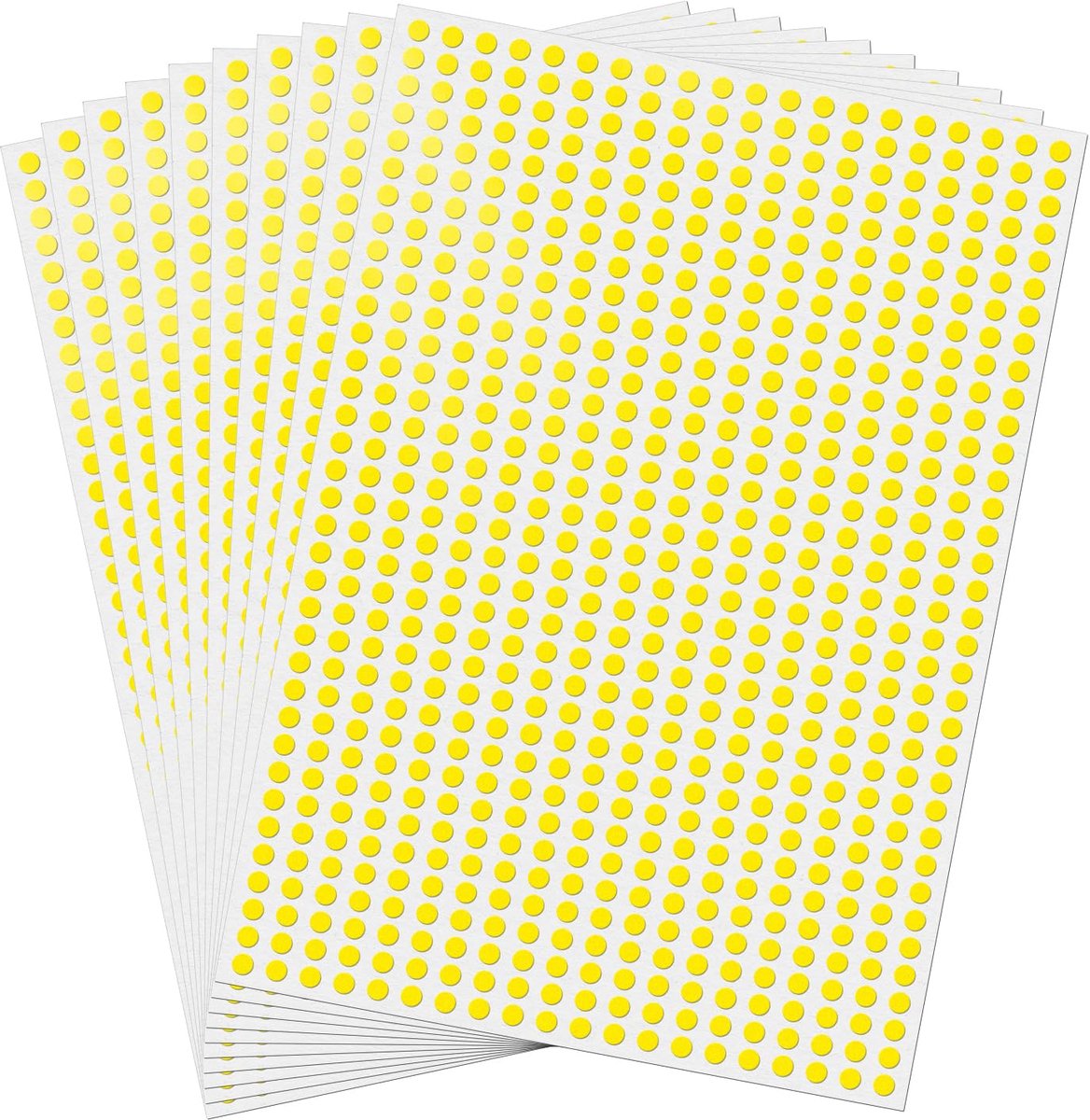 Stipstickers 0,6 cm - Geel Vinyl - Verwijderbaar en waterdicht - Perfect voor kleurcodering - ShopVlot