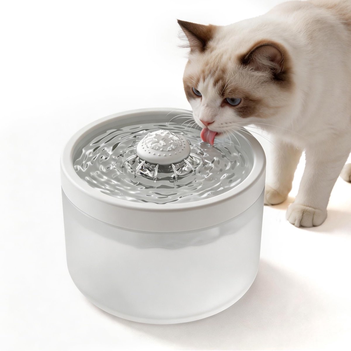 Kattenfontein 1,8 l - stille drinkfontein - PP met meerlaags filter - ideaal voor gezonde hydratatie - Luxento