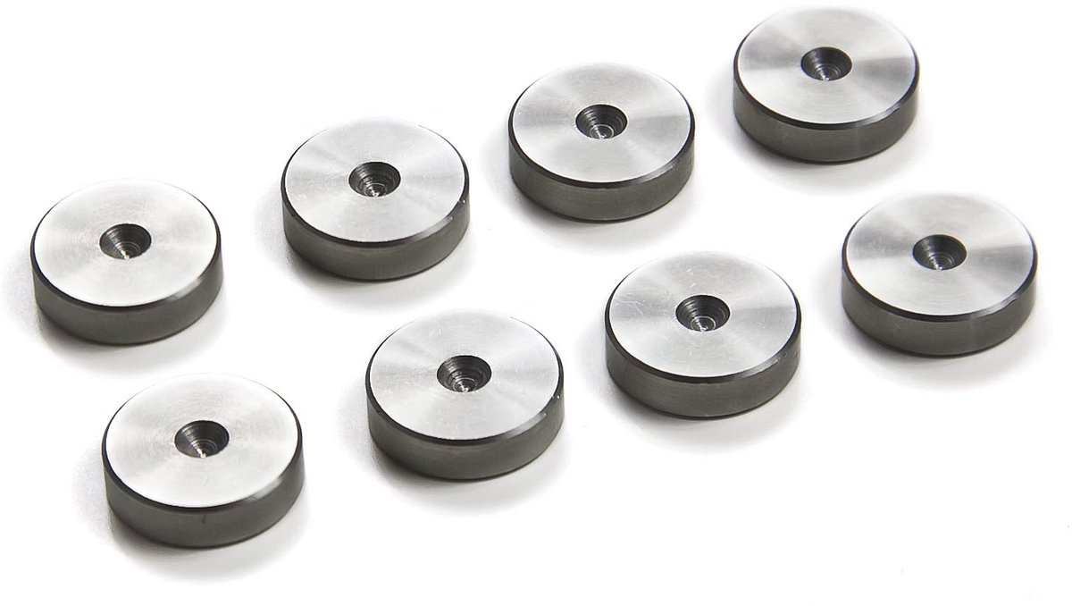 8x Luidsprekers Spikes Pads - Ø 16mm RVS - Trillingsdemping en Vloerbescherming