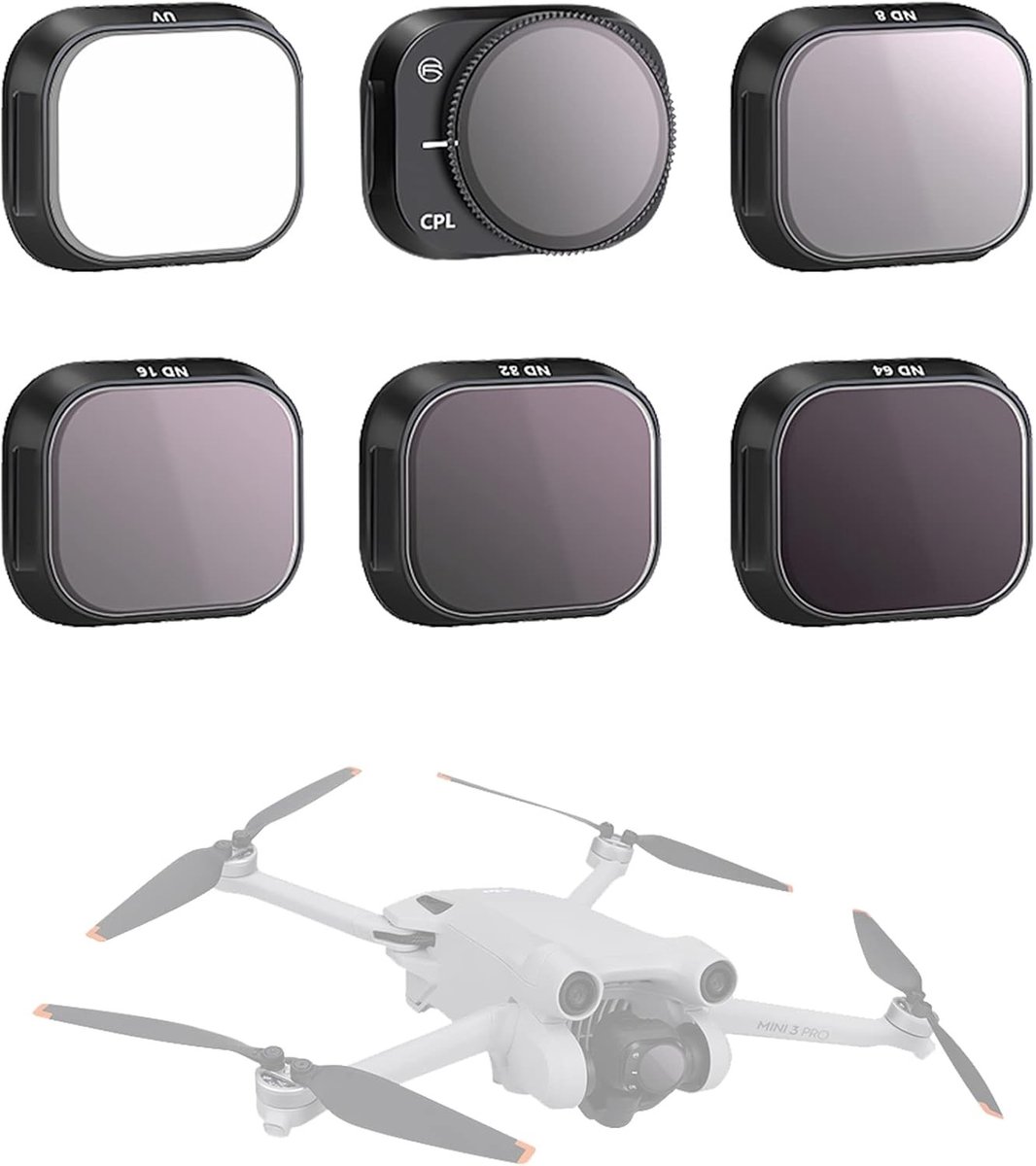 UV, ND en CPL Lensfilters voor DJI Mini 3 Pro - Hoogtransmissie, Meelaag Coating, Krasbestendig en Oliebestendig Accessoire voor Drones (Combo 1)