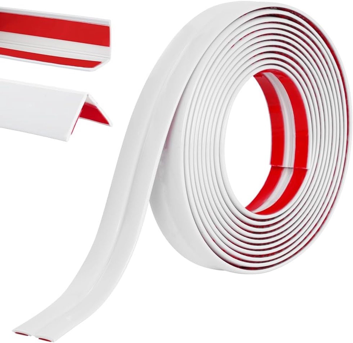 Decoratieve PVC Hoekbescherming voor Muurafwerking, 2 cm x 3 m, Wit, Ideaal voor Interieur en Renovatie