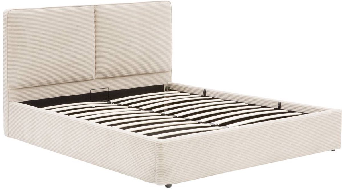 Lit coffre Wonta rectangulaire 160x200cm beige