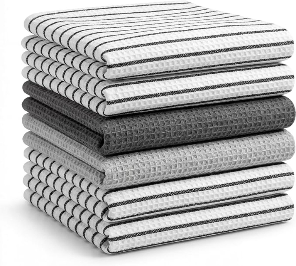 Premium katoenen keukendoeken 6 stuks - Microvezel en badstof - Absorberende theedoeken - Reinigingsdoekjes - 45x65 cm
