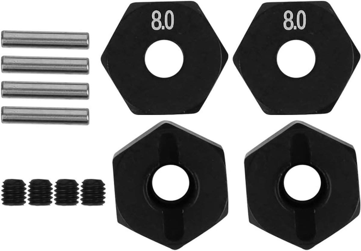 Hex Wheel Holder 8 mm - Upgrade Onderdelen voor SCX10, 90046, 90047 en RR10 RC Crawlers, Verbeter de Prestaties van je Modelauto