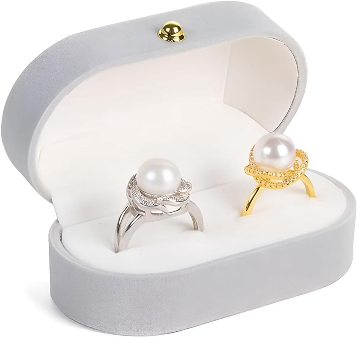 Elegante Vintage Ringdoos voor Trouwringen en Verlovingsringen - Opbergdoos voor Sieraden, Perfect voor Huwelijksvoorstellen en Ceremonies
