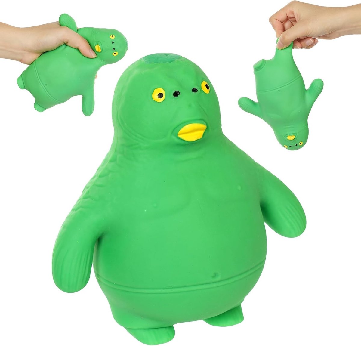 Zachte en grappige squishy stressbal in de vorm van een groene vis: anti-angst speelgoed voor kinderen en volwassenen, perfect als Halloween- of verjaardagscadeau voor jongens en meisjes