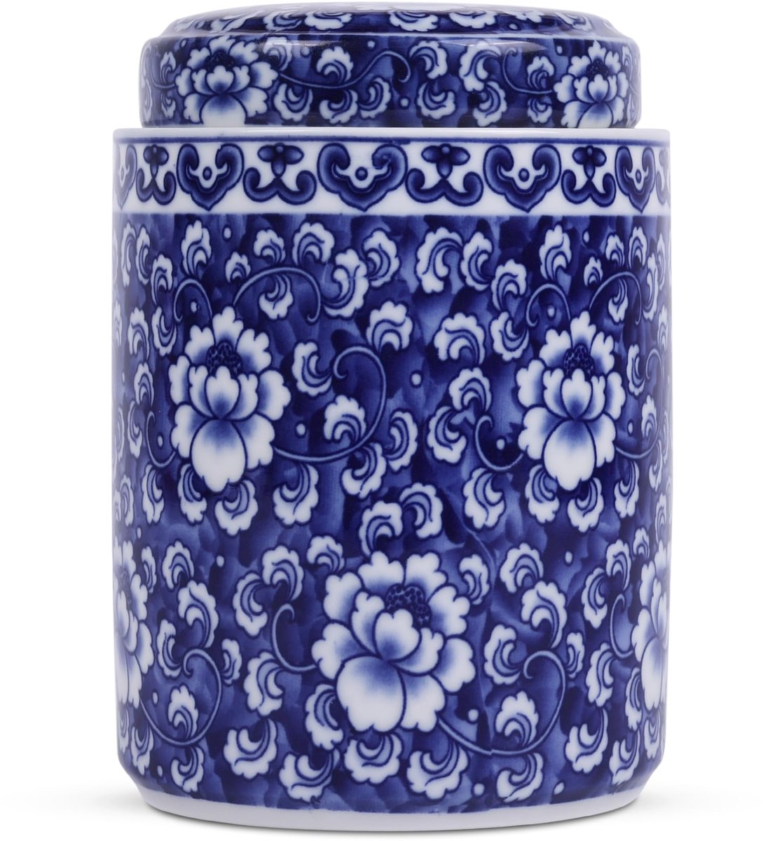 gemberpot keramische pot - blauw en wit porselein - traditionele antieke stijl - perfect voor bloemen - ShopVlot