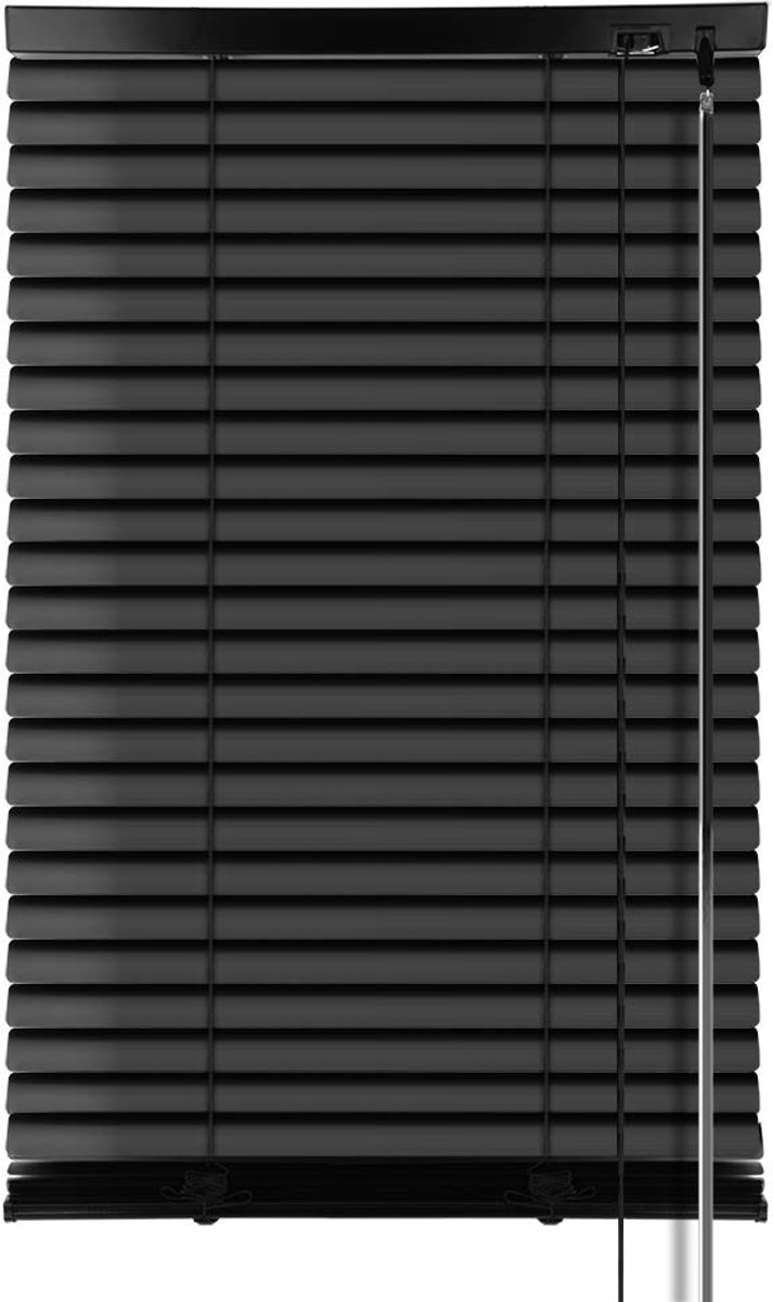 Jaloezieën 110 x 160 cm - Aluminium - Zwart - Zonder boren met klemclips - ShopVlot