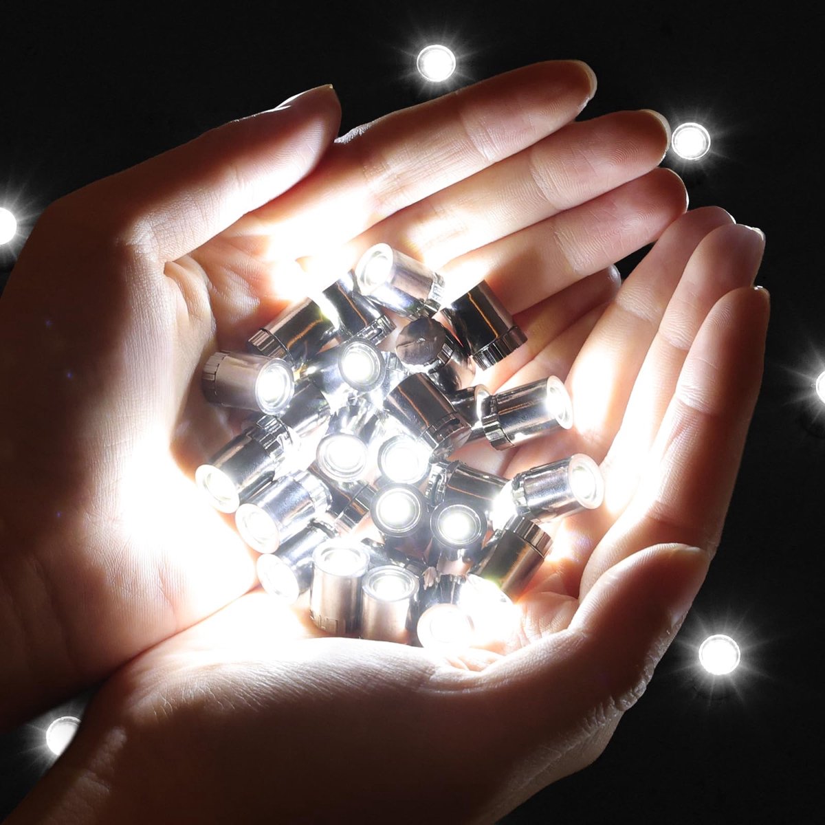 Mini-ledlampen 30 stuks - op batterijen - wit - ideaal voor sfeerverlichting - ShopVlot