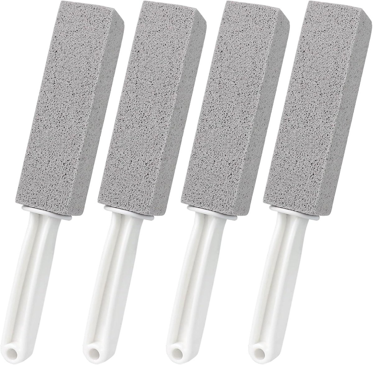 4 Pack Pumice Stone Reinigingsstenen met Handvat, Toiletreiniger en Kalkaanslag Verwijderaar voor Keuken, Badkamer en Huishoudelijk Gebruik