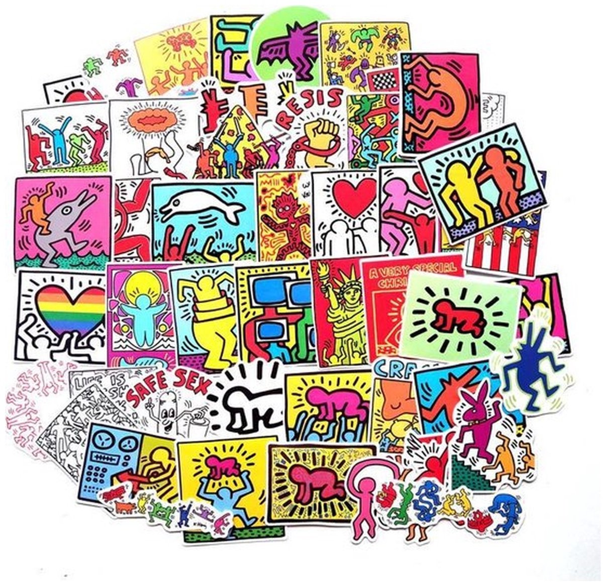 50 Moderne Kunst Stickers – Schilderijen, Popart & Street Art