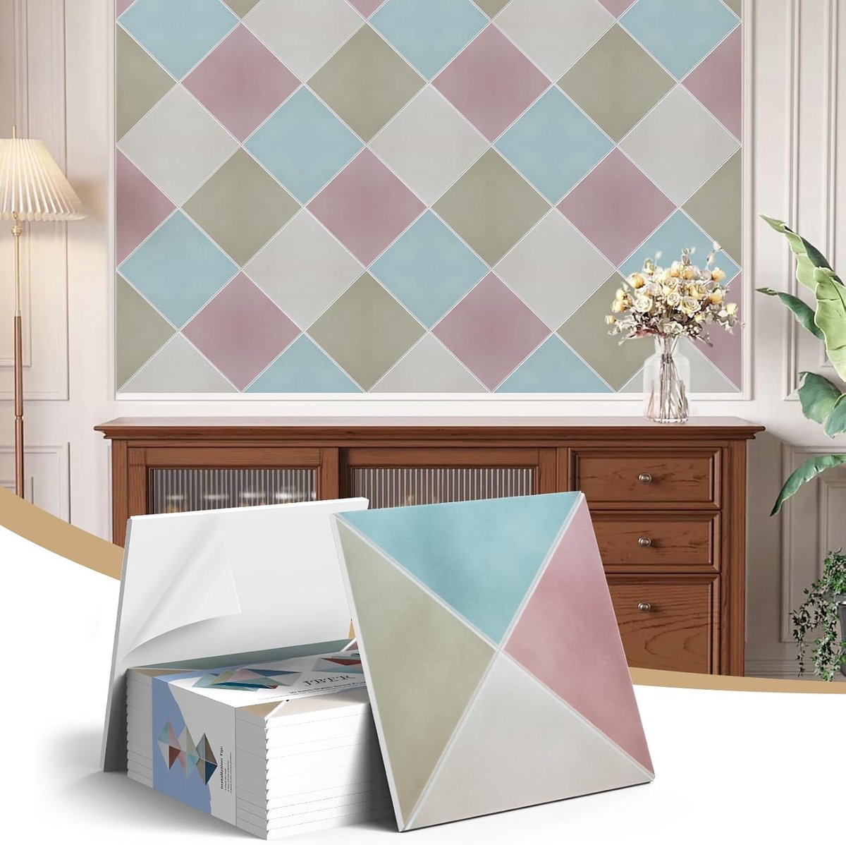 Stijlvolle 3D retro geluiddichte panelen voor muren - 12 stuks 30 x 30 x 0 - 9 cm zelfklevende akoestische bakstenen wandpanelen - decoratieve geluidsabsorberende tegels voor thuis - kantoor - studio