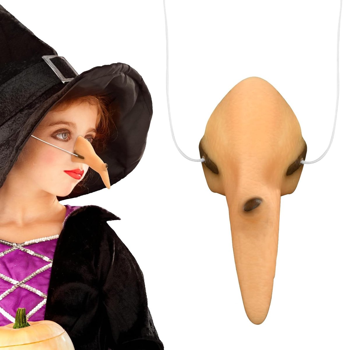 Zachte latex neus voor Halloween, ideaal voor heksen kostuums, cosplay en feestaccessoires voor kinderen en volwassenen