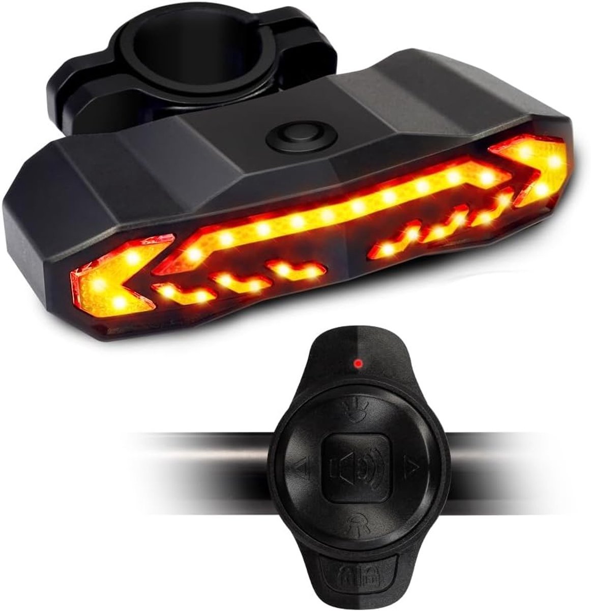 Draadloos Fietsalarm Achterlicht - Rood - Met Afstandsbediening - Waterdicht en USB Oplaadbaar - Voor Fietsers