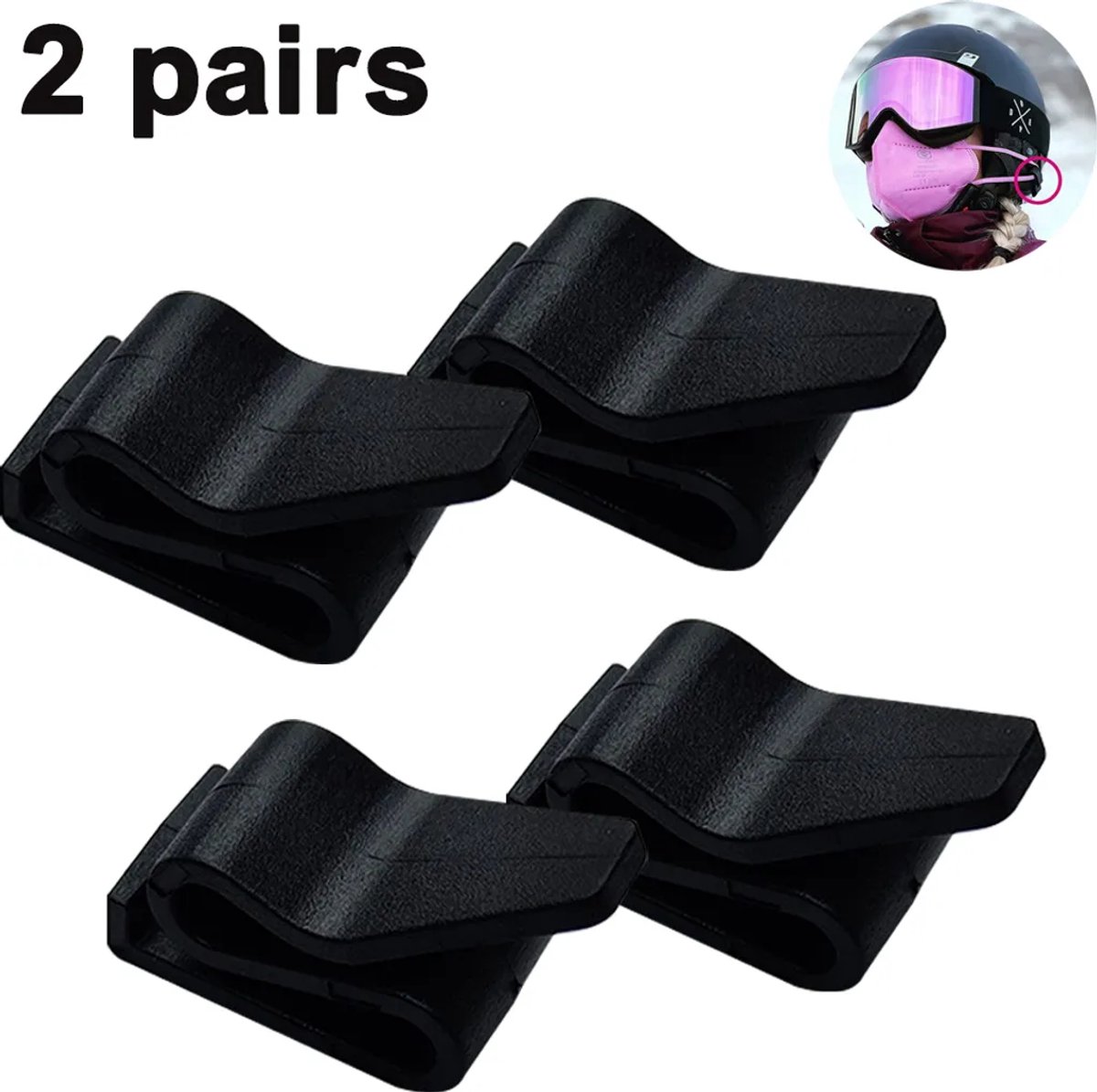Bevestigingssystemen Geschikt voor gezichtsmaskers in helmstijl, zoals clips Geschikt voor gezichtsmaskers of bevestigingssystemen Geschikt voor gebitsbeschermers.