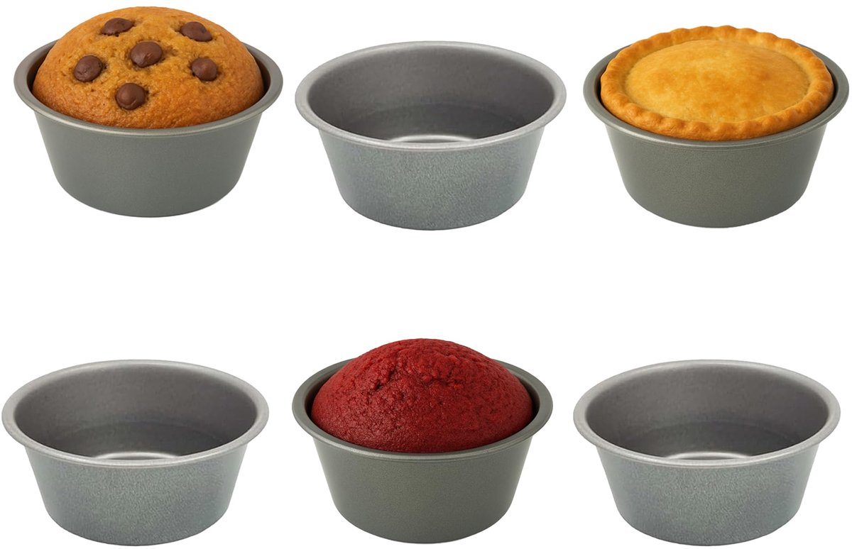 Muffin Cupcake Cups 6X - Dubbel gecoat - Geschikt voor airfryers - Ideaal voor bakken - ShopVlot