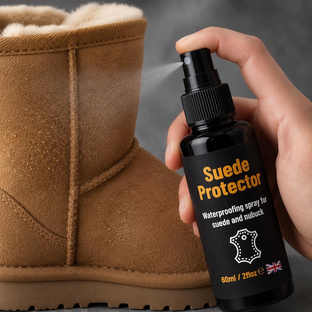 Suède protector spray 60ml - waterdicht - voor schoenen en laarzen - langdurige bescherming - ShopVlot