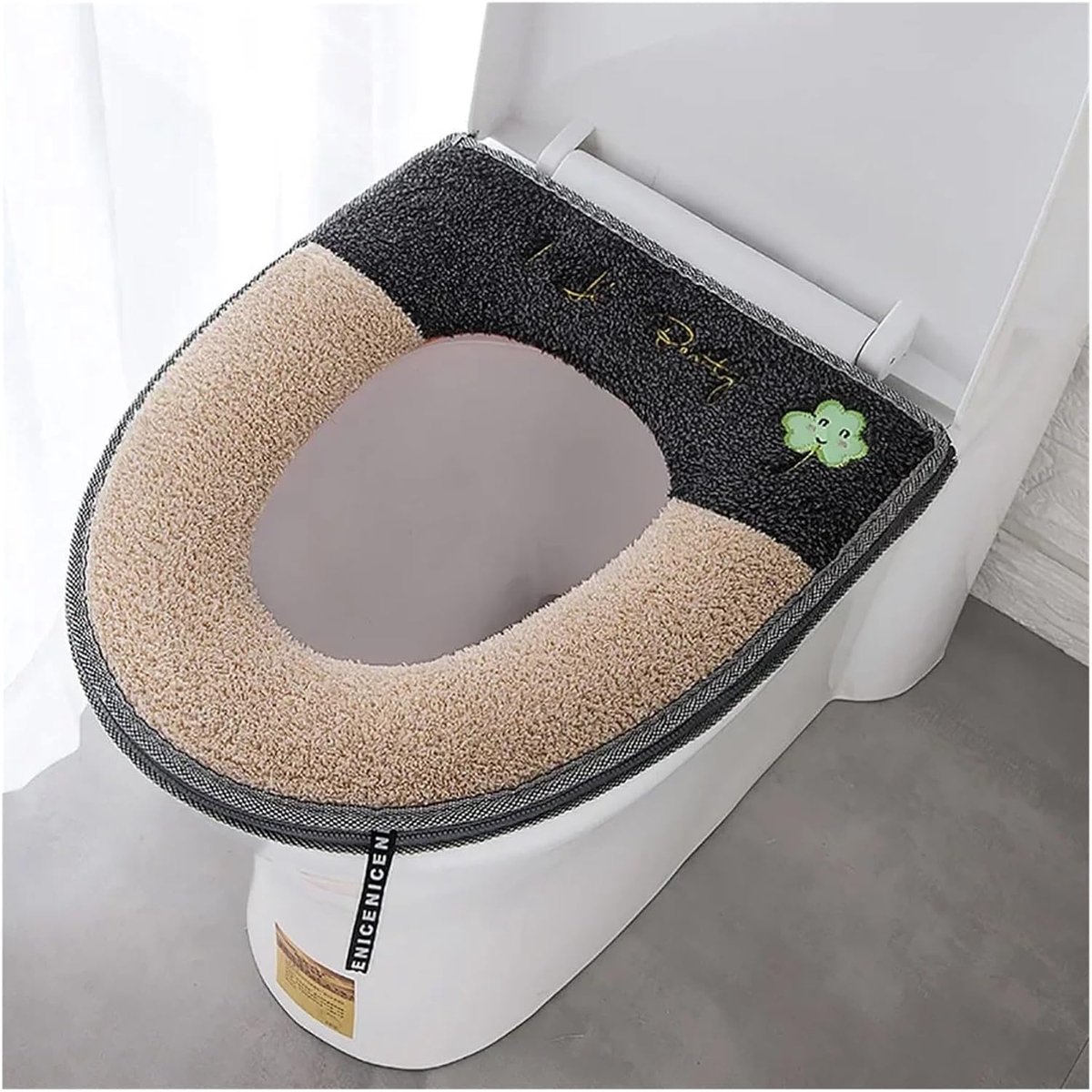 Toiletkussen met handvatten - Toiletzitting - Badkamer comfort - Zacht en warm materiaal - 43 x 37 cm - Geel