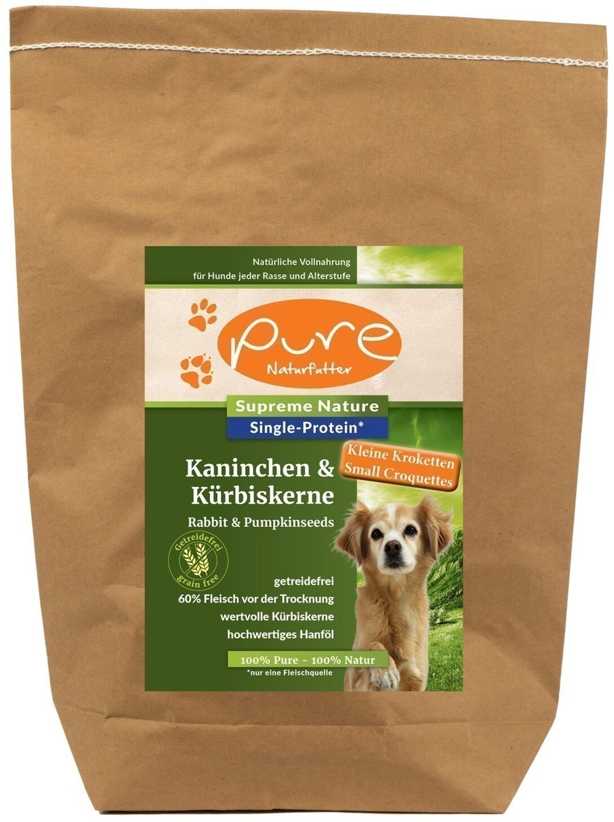 Chōmi Chomi pure - Konijn & pompoenpitten voor volwassen honden ( KLEINE BROKJES ) - 4 kg