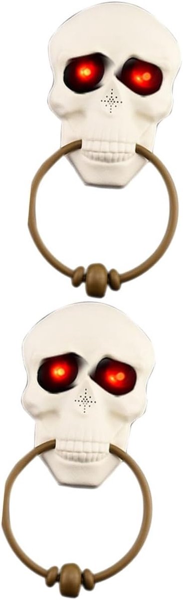 Deurbel Halloween - Pompoen Decoratie - Feestelijke Sfeer - Licht en Geluid - 29 x 14 x 6 cm - Wit — afbeelding 5