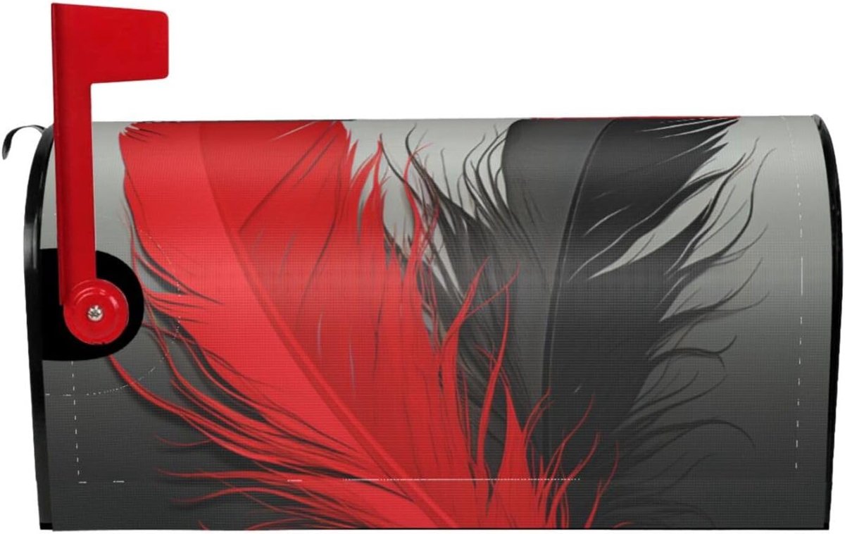 Brievenbushoezen - Posthoes Decoratie - Buiten Versieren - Waterdicht Materiaal - 255 x 21 Inch - Rood Zwart