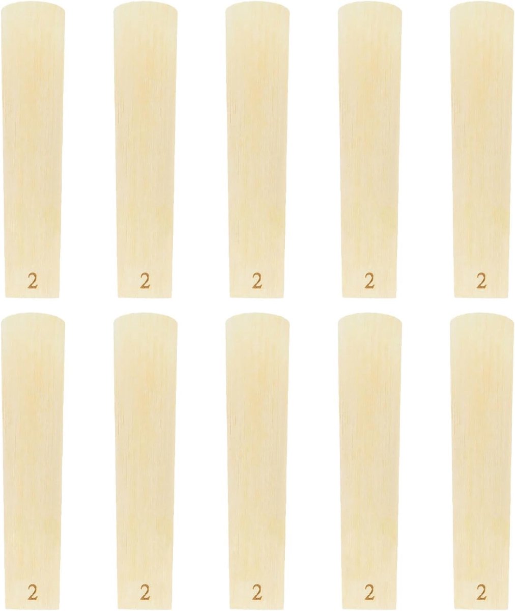 Sopraansaxofoon Rieten - Saxofoon Accessoires - Muziek Maken - Rijke Klank - 10 Stuks - Houtkleur