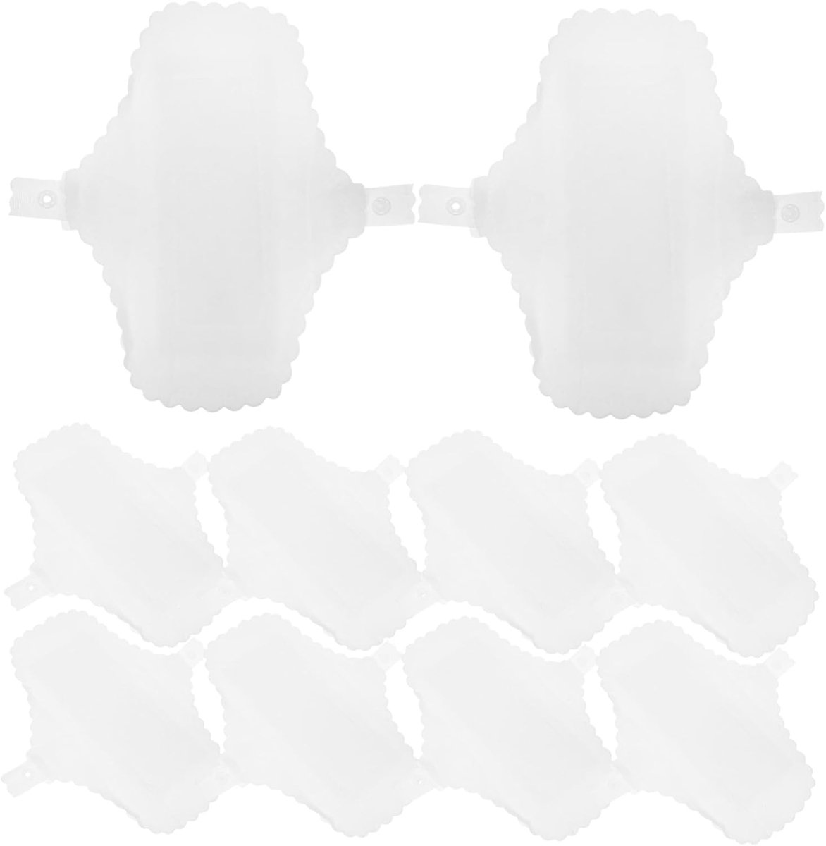 Herbruikbare Maandverbanden - Katoenen Inlegkruisjes - Comfortabel Gebruik - Waterdichte Kant - 10 Stuks - Wit