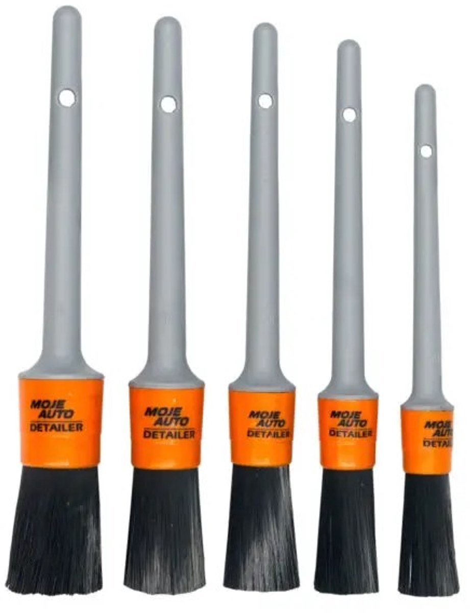 Moje Auto - Detailer Zestaw - Detailing Borstelset - 5 Stuks - Ergonomische Handgreep