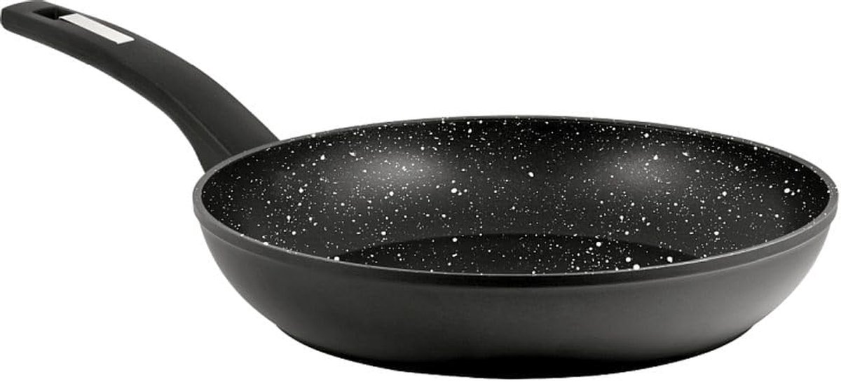 Steelpan - Kookpan - Gezond Koken - Marmerlook Coating - Ø20 cm - Zwart