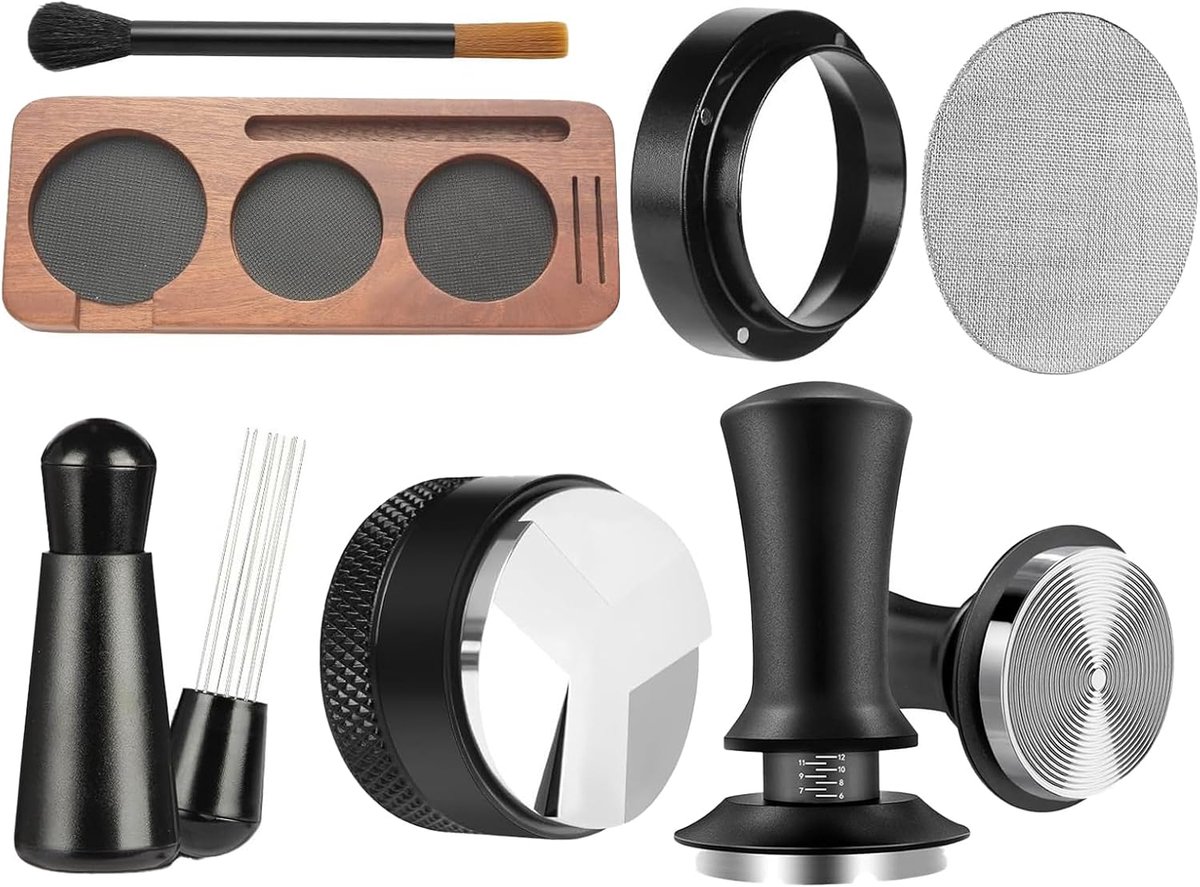 Espresso Tamper Kit - Koffie Pers - Perfect Koffie Puck - Veerbelast Ontwerp - 51 mm Basis - Meerkleurig