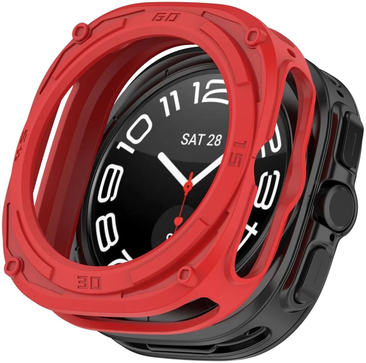 Hoesje Geschikt voor de Samsung Galaxy Watch Ultra 47 MM - TPU Bumper Case - Rood
