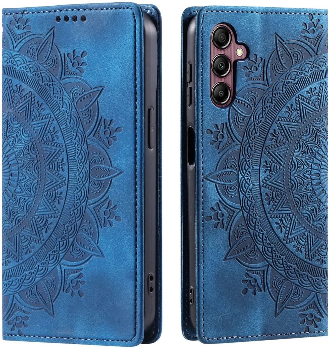 Hoesje Mandala Book Case met Pasjeshouder Blauw Geschikt voor Samsung Galaxy A16