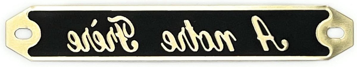 Grave Board - Grave Plate - Graf Personaliseren - Standaard Gatafstand - 14 x 2.2 cm - Zwart