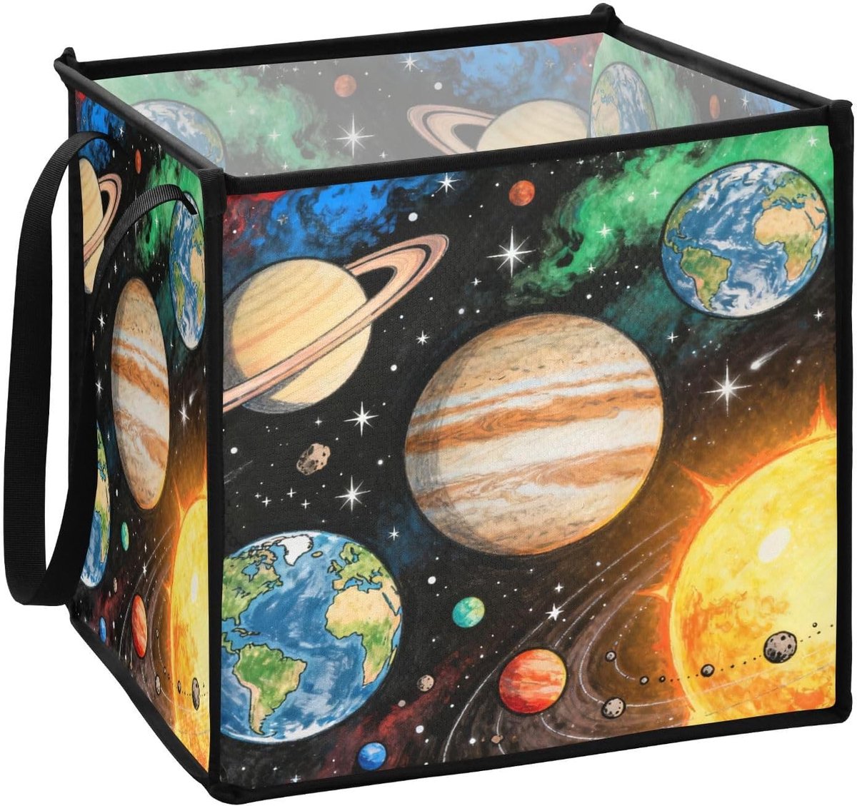 Opvouwbare Opbergdoos - Opbergbak Kubus - Ruimte Besparen - Stevige Handgrepen - 33x33x33 cm - Ruimtereiziger Zonnestel