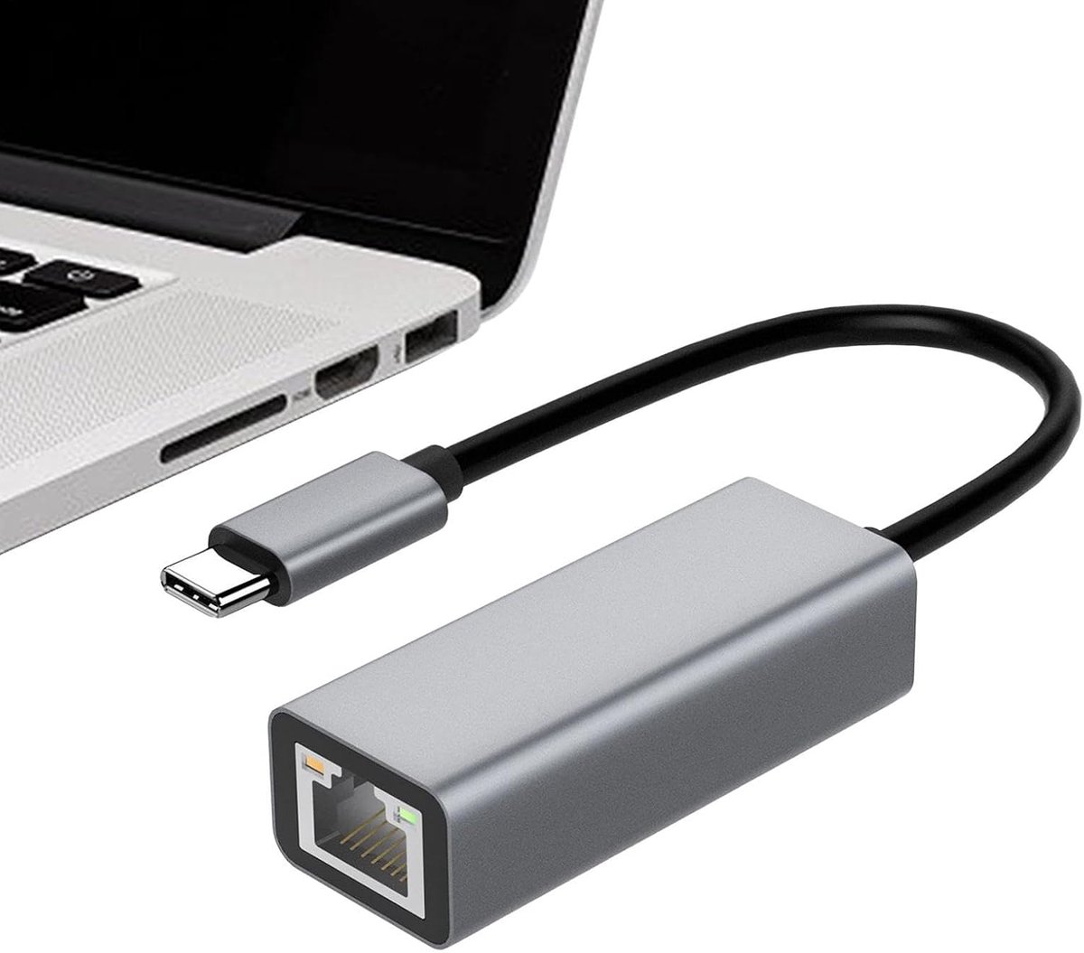 Netwerk Adapter - Ethernet Adapter - Stabiel Internet - Aluminium Behuizing - 2.32 Inch - Grijs