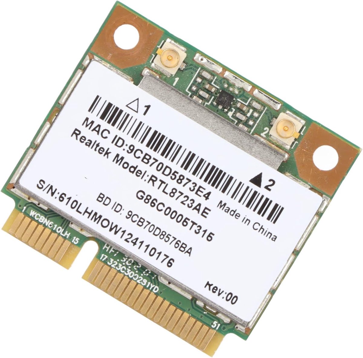 SnelShoppen - RTL8723AE Wireless WiFi Kaart, Mini PCI Express Draadloze Netwerkkaart met Bluetooth 4.0, 300M Hoge Snelheid WiFi Netwerk Module 802.11b