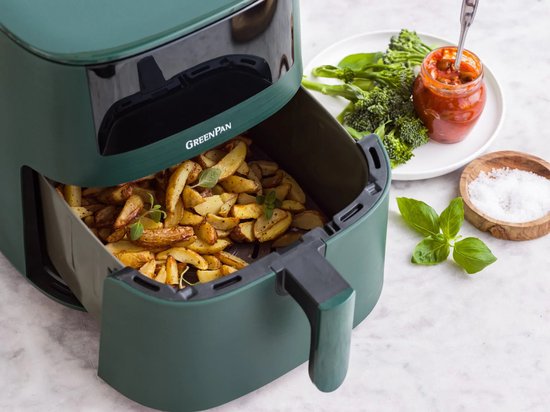 GreenPan Bistro XL Airfryer 7,2L - PFAS vrij Pine Green — afbeelding 4
