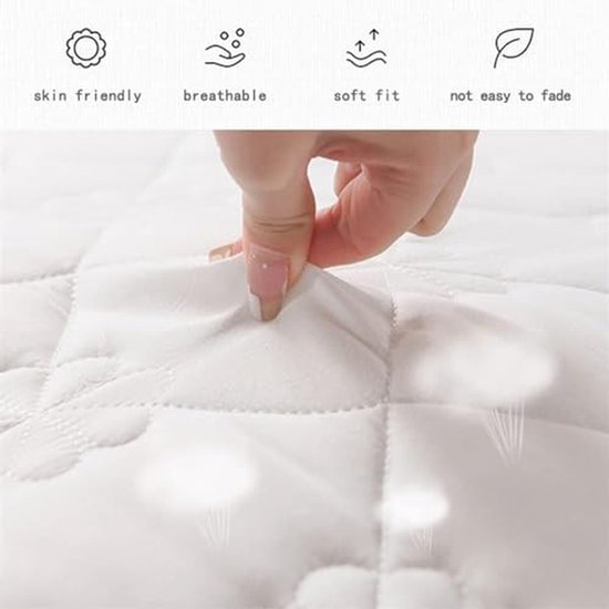Japanse futonmatras - Vloermat oprolbaar - Comfortabel slapen - Ergonomische ondersteuning - 90x200 cm - Wit — afbeelding 5