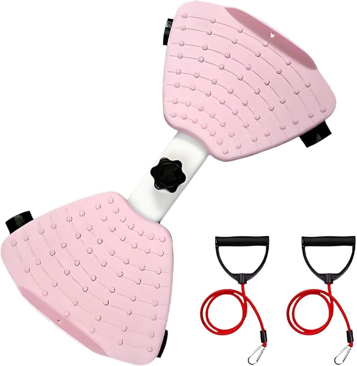 Taille Draaitafel - Fitness Board - Buikspieren Trainen - Met Weerstandsbanden - 3.5kg - Roze