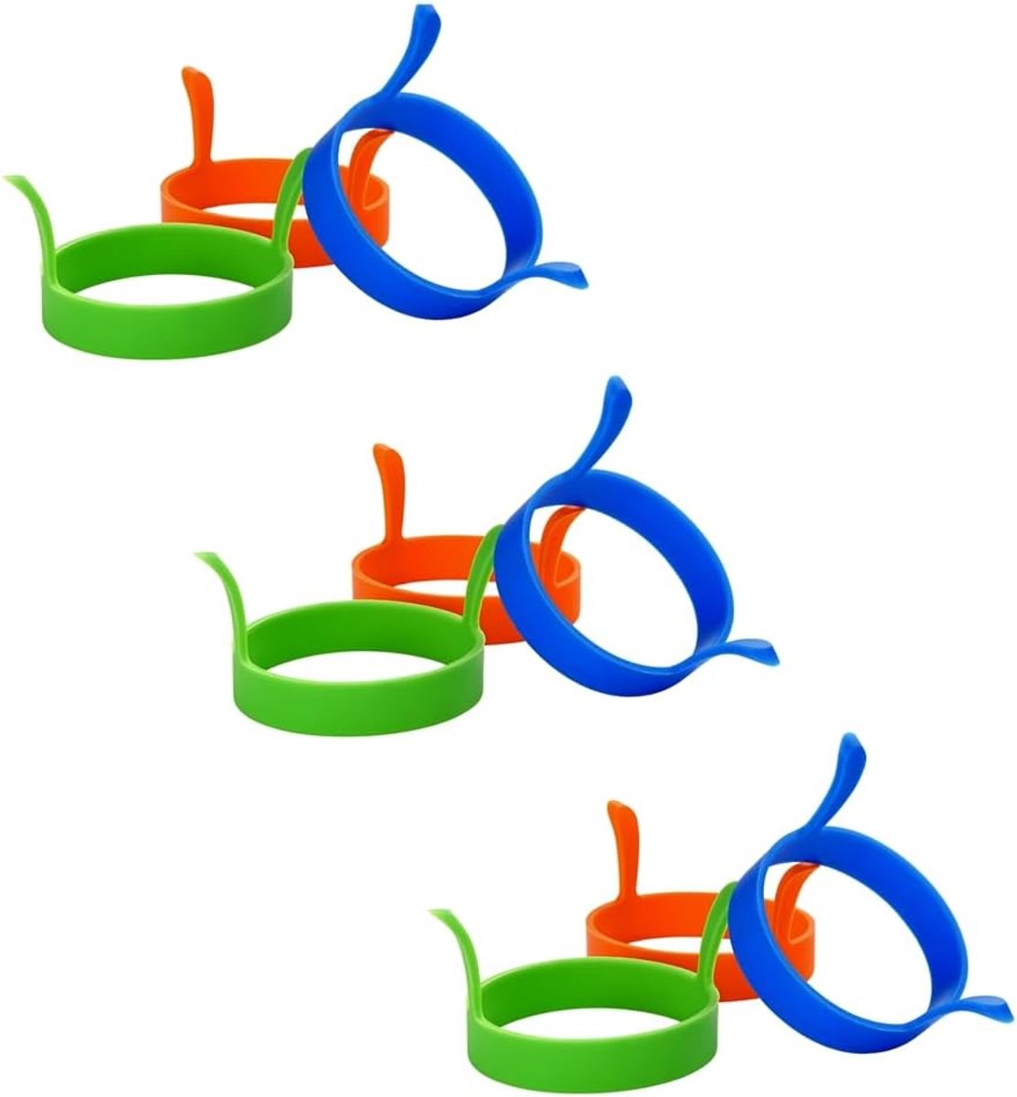 Omelet Ring - Eierring Pannenkoekvorm - Ontbijt Maken - Non-stick Silicone - 2 stuks - Rood