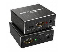 Fokelyi HDMI Audio Extractor 4K - Audio Converter - 4K x 2K Converter - audio splitter - 3.5mm Audio - Optische Toslink - Audio Uitgang