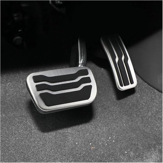 Pedaalhoezen Auto - Rem Gas Pedaal Cover - Auto Interieur Verbeteren - Antislip Rubber en RVS — afbeelding 3
